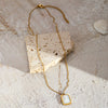 Wholesale Simple Geometric Titanium Steel Electroplated Oshaped Chain Necklace For Women