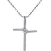 Wholesale Simple Geometric Titanium Steel Gold Inlaid Cross Pendant Water Wave Chain Unisex Necklace
