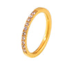 Wholesale Simple Geometric 316L Stainless Steel 18K Gold Plated Pvd Ring For Women