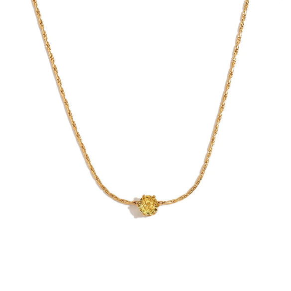 Wholesale Simple Geometric Titanium Steel Pendant Stainless Steel Superfine Woven Chain Mini Zircon Electroplated Women's Necklace