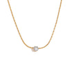 Wholesale Simple Geometric Titanium Steel Pendant Stainless Steel Superfine Woven Chain Mini Zircon Electroplated Women's Necklace
