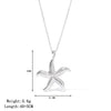 Wholesale Simple Geometric Titanium Steel Starfish Pendant Necklace With Electroplating For Women