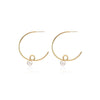 Wholesale Simple Geometric Twisted Cshaped Goldplated Stainless Steel Earrings For Girls
