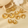 Wholesale Simple Geometric Ushape Stainless Steel Electroplated Earrings For Women