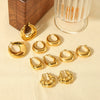 Wholesale Simple Geometric Ushape Stainless Steel Electroplated Earrings For Women