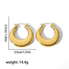 Wholesale Simple Geometric Ushaped Stainless Steel Earrings With Electroplating