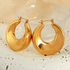 Wholesale Simple Geometric Ushaped 316L Stainless Steel Electroplated Earrings For Women
