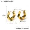 Wholesale Simple Geometric Ushaped 316L Stainless Steel Inlaid Zircon Electroplated Twist Earrings For Women
