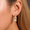 Wholesale Simple Geometric Water Drops Inlaid Zircon Stainless Steel Electroplated 18K Gold Antiallergy Women's Earrings