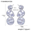 Wholesale Simple Geometric Water Drops Inlaid Zircon Stainless Steel Electroplated 18K Gold Antiallergy Women's Earrings