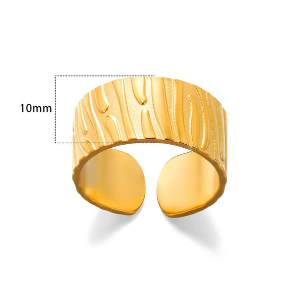 Wholesale Simple Geometric Widesided Stainless Steel Electroplated Ring For Men And Women Couples