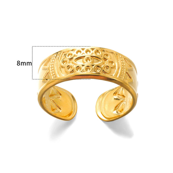 Wholesale Simple Geometric Widesided Stainless Steel Electroplated Ring For Men And Women Couples