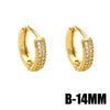 Wholesale Simple Geometric Zircon Earrings Copper Fashion Style