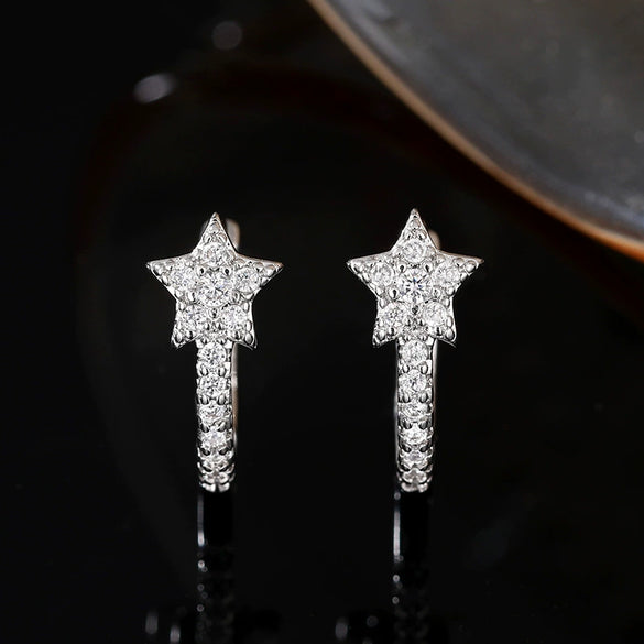Wholesale Simple Geometric Zircon Earrings Copper For Women Students