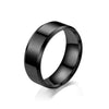 Wholesale Simple Glossy Mirror Polished Stainless Steel Rings With Geometric Style For Unisex