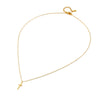Wholesale Simple Glossy Threedimensional Diamond Inlaid Cross Sterling Silver Necklace For Women