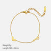 Wholesale Simple Gold Inlaid Heart Shape Titanium Steel Bracelet For Women
