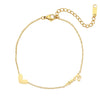 Wholesale Simple Gold Inlaid Heart Shape Titanium Steel Bracelet For Women