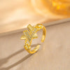 Wholesale Simple Gold Plated Copper Xshaped Micropaved Zircon Rivet Bracelet Ring Set With Letter Number Text Pattern For Unisex In Light Luxury Style