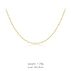 Wholesale Simple Gold Stacked Belt All Match 925 Sterling Silver Gold Plated Clavicle Necklace With Geometric Style