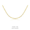 Wholesale Simple Gold Stacked Belt All Match 925 Sterling Silver Gold Plated Clavicle Necklace With Geometric Style