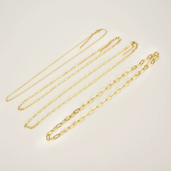 Wholesale Simple Gold Stacked Belt All Match 925 Sterling Silver Gold Plated Clavicle Necklace With Geometric Style
