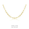 Wholesale Simple Gold Stacked Belt All Match 925 Sterling Silver Gold Plated Clavicle Necklace With Geometric Style