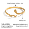 Wholesale Simple Golden Snake Bracelet In Titanium And Stainless Steel With Electroplating For Holiday Accessories Jewelry
