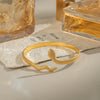 Wholesale Simple Golden Snake Bracelet In Titanium And Stainless Steel With Electroplating For Holiday Accessories Jewelry