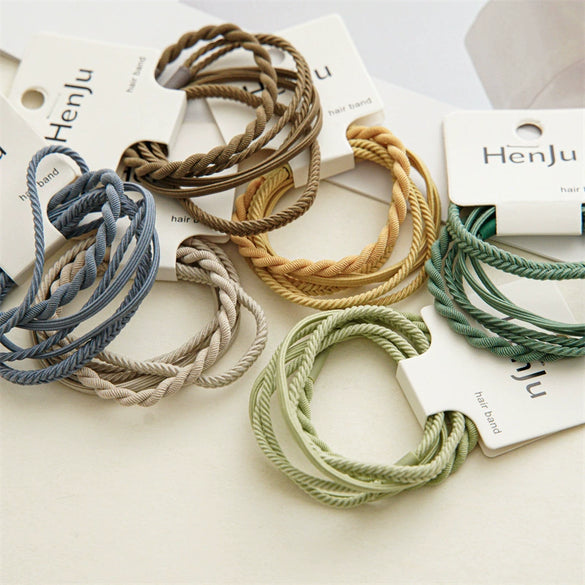 Wholesale Simple Handmade Acrylic Fiber Hair Rope Set Headwear
