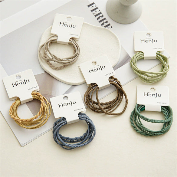 Wholesale Simple Handmade Acrylic Fiber Hair Rope Set Headwear