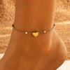 Wholesale Simple Heart Pattern Stainless Steel Women's Anklet