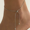 Wholesale Simple Heart Pattern Stainless Steel Women's Anklet