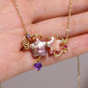 Wholesale Simple Heart Shape Copper Electroplated Clavicle Necklace Unisex