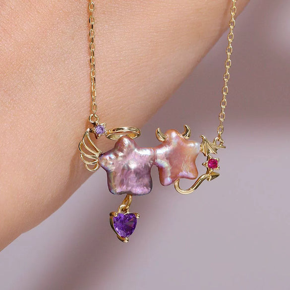 Wholesale Simple Heart Shape Copper Electroplated Clavicle Necklace Unisex
