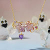 Wholesale Simple Heart Shape Copper Electroplated Clavicle Necklace Unisex