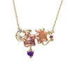 Wholesale Simple Heart Shape Copper Electroplated Clavicle Necklace Unisex