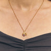 Wholesale Simple Heart Shape Electroplated Gold Color Retention Copper Pendant Necklace Clavicle Chain For Unisex