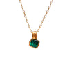 Wholesale Simple Heart Shape Electroplated Gold Color Retention Copper Pendant Necklace Clavicle Chain For Unisex