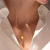 Wholesale Simple Heart Shape Gold Electroplated Copper Pearl Necklace For Unisex