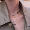 Wholesale Simple Heart Shape Gold Electroplated Copper Pearl Necklace For Unisex