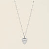 Wholesale Simple Heart Shape Gold Electroplated Copper Pearl Necklace For Unisex