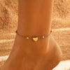 Wholesale Simple Heart Shape Stainless Steel Geometric Anklet For Women