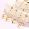 Wholesale Simple Heart Shape Stainless Steel Gold Plated Bracelet For Women