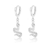 Wholesale Simple Heart Shaped Copper Earrings With 18K Gold Plated Zircon And Five Pointed Star Design Electroplated