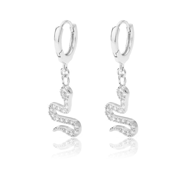 Wholesale Simple Heart Shaped Copper Earrings With 18K Gold Plated Zircon And Five Pointed Star Design Electroplated