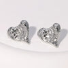 Wholesale Simple Heart Shaped 18K Gold Plated Stainless Steel Earrings For Women