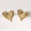 Wholesale Simple Heart Shaped 18K Gold Plated Stainless Steel Earrings For Women