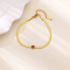 Wholesale Simple Heartshaped Birthstone Bracelet For Women Stainless Steel Electroplated