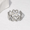 Wholesale Simple Heartshaped Titanium Steel Ring For Women Ins Style 18K Goldplated Electroplated Nonfading Open Ring
